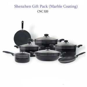Shenzhen Gift Pack Marble Coating Best cookware gift set best wedding gift